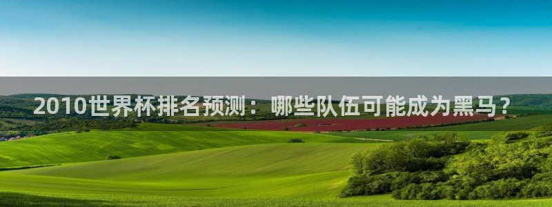 世界杯直播高清：2010世界杯排名预测：哪些队伍可能成为黑马？